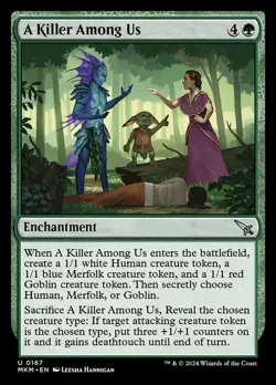 A Killer Among Us 167 MKM MTG Green Enchantment Uncommon Human White Hannigan EN - Image 1