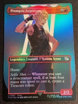 MTG FINAL FANTASY - Prompto Argentum (Borderless) Foil #387 - NM - Image 1