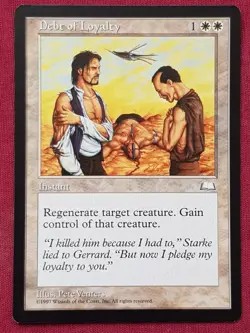 Magic The Gathering WEATHERLIGHT DEBT OF LOYALTY white card MTG - Image 1