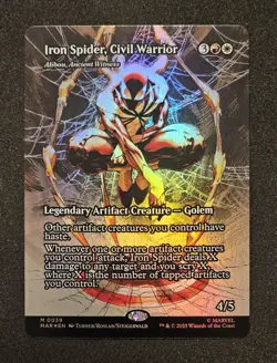 Iron Spider, Civil Warrior (Borderless Foil) 0039 - Marvel's Spider-Man MTG NM - Image 1