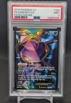 Genesect EX 120/124 Full Art PSA 9 MINT 2016 Pokemon XY Fates Collide - Image 1