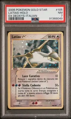 Pokemon PSA 7 Latias Gold Star #105 Holo Ex Deoxys 2005 Italiano - Image 2