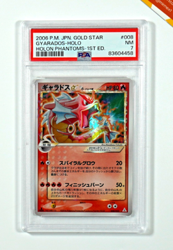 Pokemon PSA 7 Gyarados Gold Star #008 Holo 1st Edition Holon Phantoms 2006 Japan - Image 1