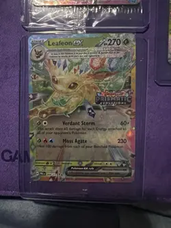 Pokemon Prismatic Evolutions Leafeon ex 006/131 Surprise Box Stamped Sealed - Image 1