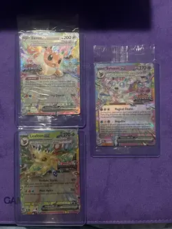 Pokemon Prismatic Evolutions Leafeon ex 006/131 Surprise Box Stamped Sealed - Image 2