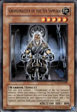 Grandmaster Of The Six Samurai - Rare TU01-EN009 - NM - YuGiOh - Image 1