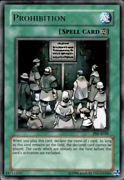 Prohibition - Rare PSV-E039 - LP - YuGiOh - Image 1