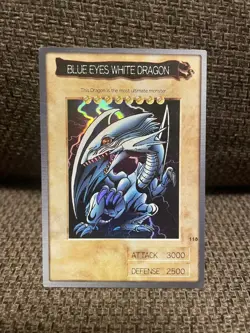 YuGiOh BlueEyes White Dragon Carddass BANDAI Rare English 1998 Condition - Image 1