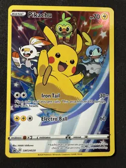 Pikachu SWSH020 Sword & Shield Promo Cards Holo MINT M3 - Image 1