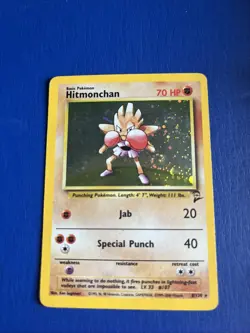 Hitmonchan Holo 8/130 1999-2000 Pokemon Card - Image 1