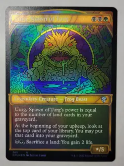 Uurg, Spawn Of Turg -Showcase Textured Foil- DOMINARIA UNITED DMU 365 mtg NM/M - Image 1