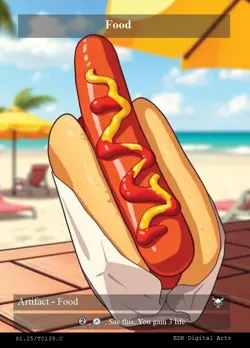 Food / Treasure Token EDH Digital Arts Tokens MTG Magic The Gathering - Image 2