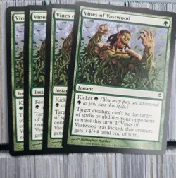 Magic Mtg Zendikar X4 Vines of Vastwood LP Playset - Image 1