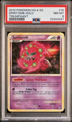 Pokemon PSA 8 Spiritomb #10 Holo Triumphant HG & SS 2010 English - Image 2
