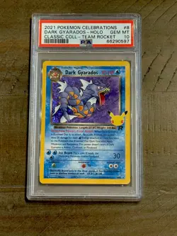 2021 POKEMON CELEBRATIONS CLASSIC COLL #8 DARK GYARADOS-HOLO PSA 10 - Image 1