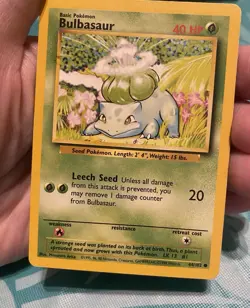 Pokemon TCG Bulbasar 44/102 Base Set Regular - Image 1