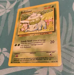 Pokemon TCG Bulbasar 44/102 Base Set Regular - Image 2