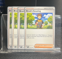 [4x Playset] Brock's Scouting 146/159 Sv09: Journey Together Pokemon TCG - Image 1