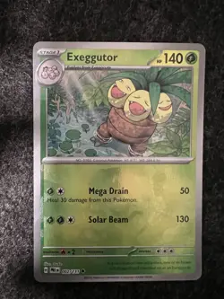Eevee Plush Pouch with Exeggutor Pokemon Card From Prismatic (master ball Holo) - Image 2