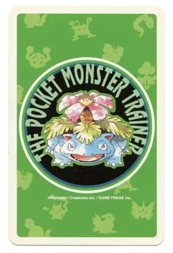 1996 Vintage Psyduck 9 of Clubs Japan Original Playing Cards Pokemon Green - Image 3