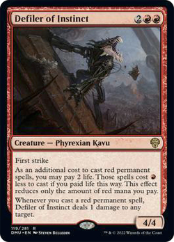 mtg magic Defiler of Instinct ENGLISH Contaminateur de l'instinct dominaria - Image 1