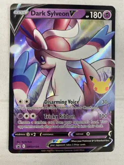 Pokemon Dark Sylveon V SWSH134 Black Star Promo Celebrations 25th Anniversary NM - Image 1