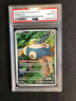 Snorlax 151 Promo Pokemon Center ETB PSA 10 Gem Mint 2023 051 Holy Grail MINT - Image 4