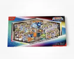 Pokemon Prismatic Evolution Lucario Ex Tyranitar Ex Premium Collection IN HAND - Image 1