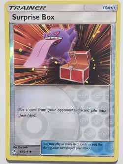 REVERSE HOLO Surprise Box 187/214 - GENGAR ART - Unbroken Bonds Pokemon Card - Image 1