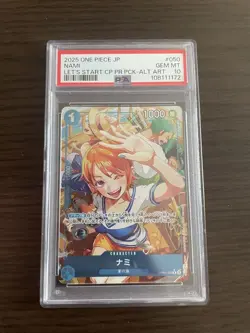 Nami PSA10 Campaign Promo Parallel R OP09 050 One Piece Card Rare - Image 1