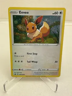 Pokemon EEVEE SWSH095 SWIRL Battle Styles - RARE HOLO Black Star PROMO - Image 1