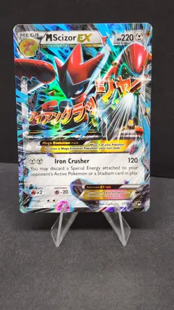 Pokemon Mega-M Scizor EX TCG 77/122 XY Breakpoint Holo Ultra Rare Card - Image 1