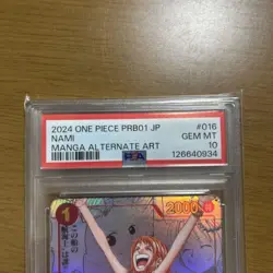 Nami PSA10 Super Parallel Comic Art OP01 016 One Piece Card PRB01 Rare - Image 3