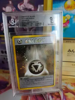 Pokemon Card Metal Energy Holo Neo Genesis Holo Gold Japanese BGS Beckett 9 - Image 1