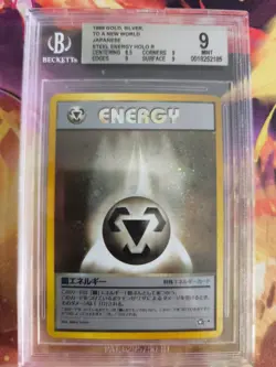 Pokemon Card Metal Energy Holo Neo Genesis Holo Gold Japanese BGS Beckett 9 - Image 2