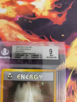 Pokemon Card Metal Energy Holo Neo Genesis Holo Gold Japanese BGS Beckett 9 - Image 4
