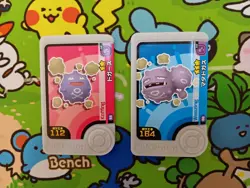 Koffing Weezing Mezastar Frienda Pokemon Card Japanese Pick Tag Tip - Image 1