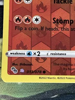 Pokemon TCG: Numel (Peelable Ditto) 013/078 Pokemon GO Reverse Holo - Image 3