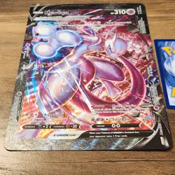 Jumbo Mewtwo V-UNION SWSH160 NM Oversized Topper 2021 Pokemon 159-162 Mint Promo - Image 2