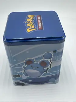 Pokemon TCG 2022 Water Type Stacking Collector Tin 3 Booster Packs New Sealed - Image 3