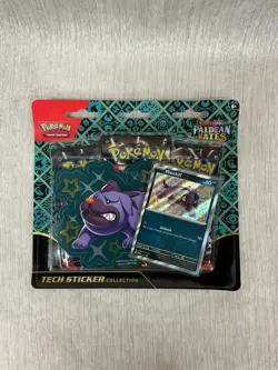 Pokemon TCG Paldean Fates Tech Sticker Collection 3 Packs - Maschiff - Image 1