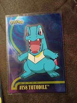 2001 Topps Pokemon Johto Series 1 - TOTODILE #158 FOIL - Image 1
