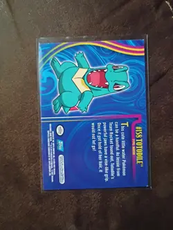 2001 Topps Pokemon Johto Series 1 - TOTODILE #158 FOIL - Image 2