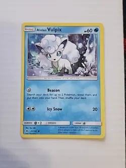 Alolan Vulpix 21/145 Common - Pokemon Sun & Moon Guardians Rising Card - Image 1