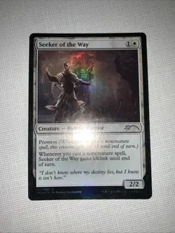 Magic the Gathering MTG Clash Pack Promo SEEKER OF THE WAY Foil NM - Image 1