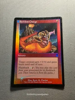 MTG Odyssey Foil Reckless Charge #215 Common Magic The Gathering Free Shipping - Image 1