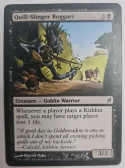 MTG Magic The Gathering Card Quill-Slinger Boggart Creature Goblin Warrior Black - Image 1