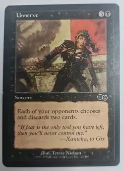 MTG Magic The Gathering Card Unnerve Sorcery Black Urza's Saga - Image 1