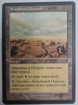 MTG Magic The Gathering Card Abandoned Outpost Land Odyssey - Image 1