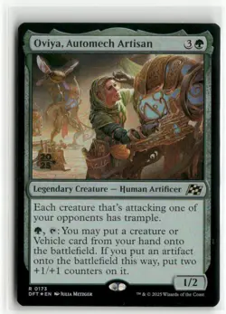 Oviya, Automech Artisan FOIL - Aetherdrift Prerelease MTG NM - Image 1